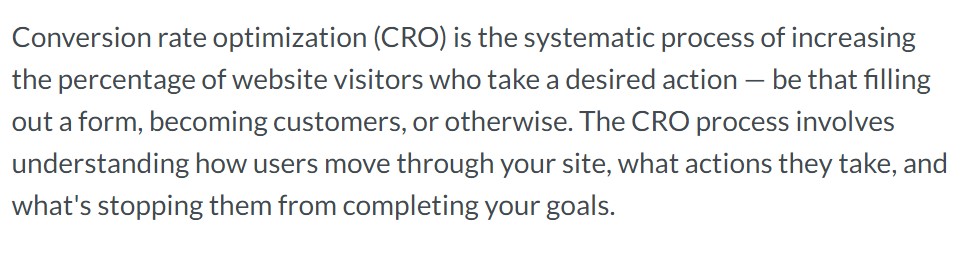 CRO definition by MOZ